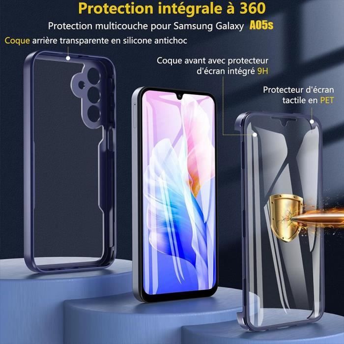 Coque de protection - BOOLING - Samsung Galaxy A05s - Bleu Marine - Semi-rigide - Antichoc