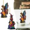 Weihnachtsanhänger Feen Märchen Bemalt Stil Charm Lustig Geheimnisvoll Ornament Baum Bemaltes Glas Fensterhänger Partydeko
