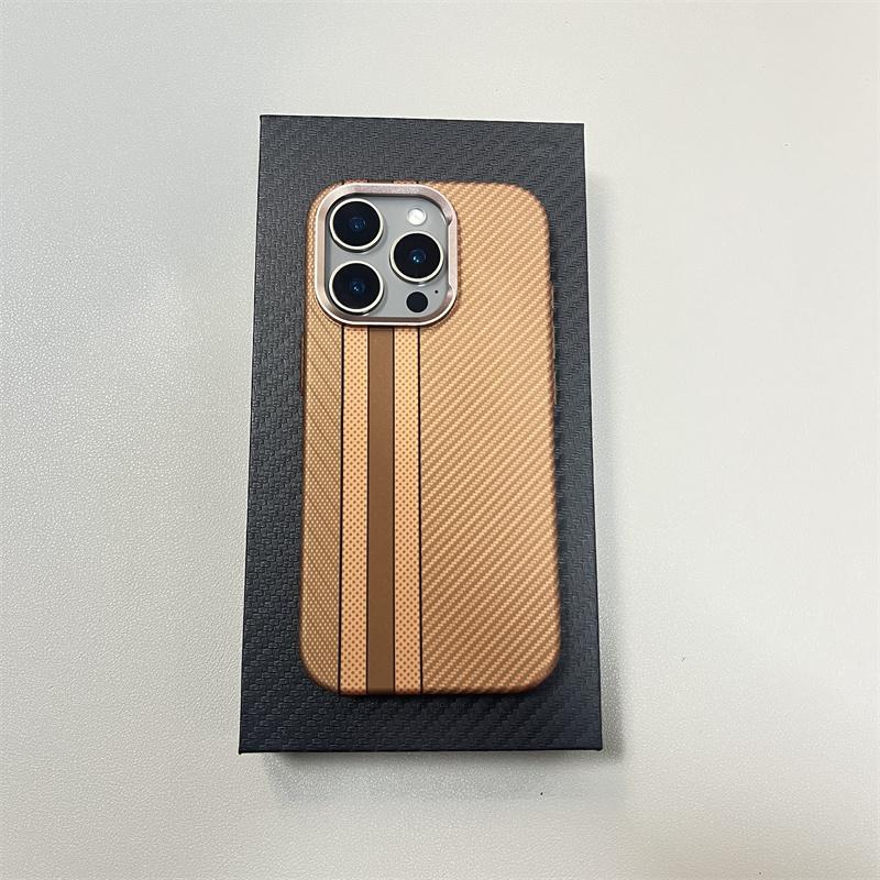 For MagSafe 16Pro Case Carbon Fiber 3D Relief Case for iPhone 16 15 14 13 Pro Max Wireless Charging Alloy Lens PC Magnetic Cover