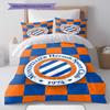 Montpellier HSC Logo Bedding Quilt Set Quilt Cover Pillowcase Home Decoration Birthday Gift (1 * Duvet Cover + 2 * Pillowcase, Without Core)