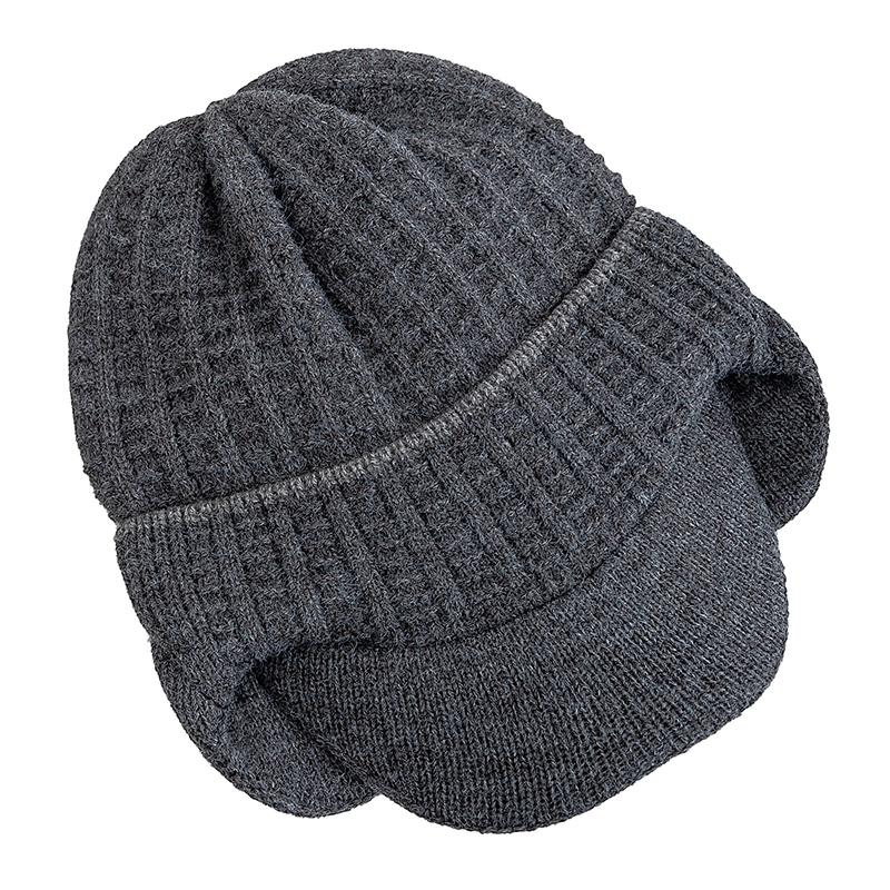 Nowy Styl Pluszowa Podszewka Futrzana Zimowa Czapka z Nausznikami Prosta Kolorystycznie Czapka Beanie Dla Mężczyzn Ciepła Czapka Zimowa Prezent dla Ojca