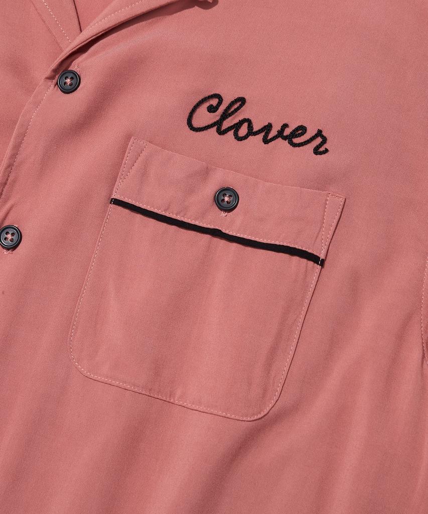 OUTSTANDING Vintage Rayon Bowling Half Shirt_Pink