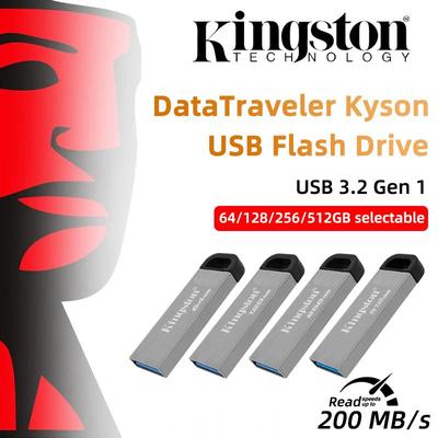 Kingston 256 GB USB 3.2 Gen 1 64 GB/128 GB/512 GB USB-Flash-Laufwerk DTKN USB 3.2-Metall-Flash-Laufwerk mit großer Kapazität 200 MB/s Lesegeschwindigkeit Pendrive Disk Stick