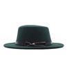Herbst und Winter neue Britische Herren Zylinderhut flache Kappe flacher Schirm Wollhut Europäischer und Amerikanischer Stil Mode Jazzhut Damenhut