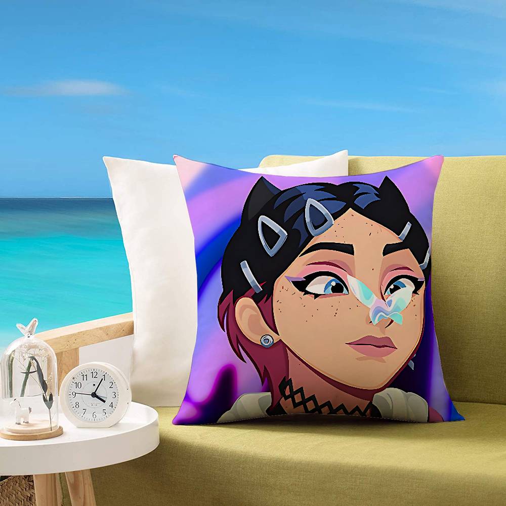 

Cute CClove VValorantS Customizable Square Pillowcases Stylish And Soft Perfect For Beds Cars And Sofas 40x40 cm