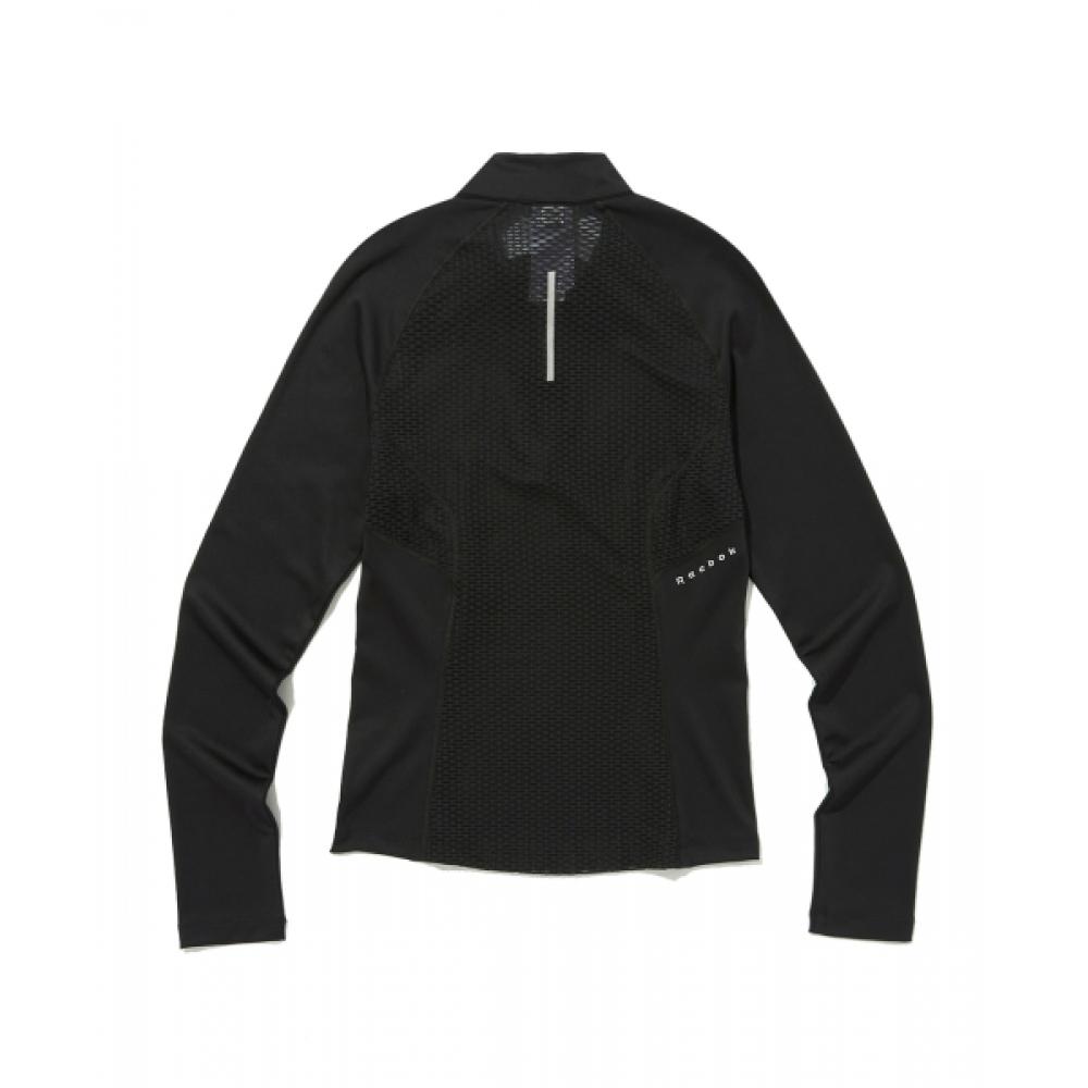 Reebok Running Half Zip Up T Shirt  W    Black  100075413