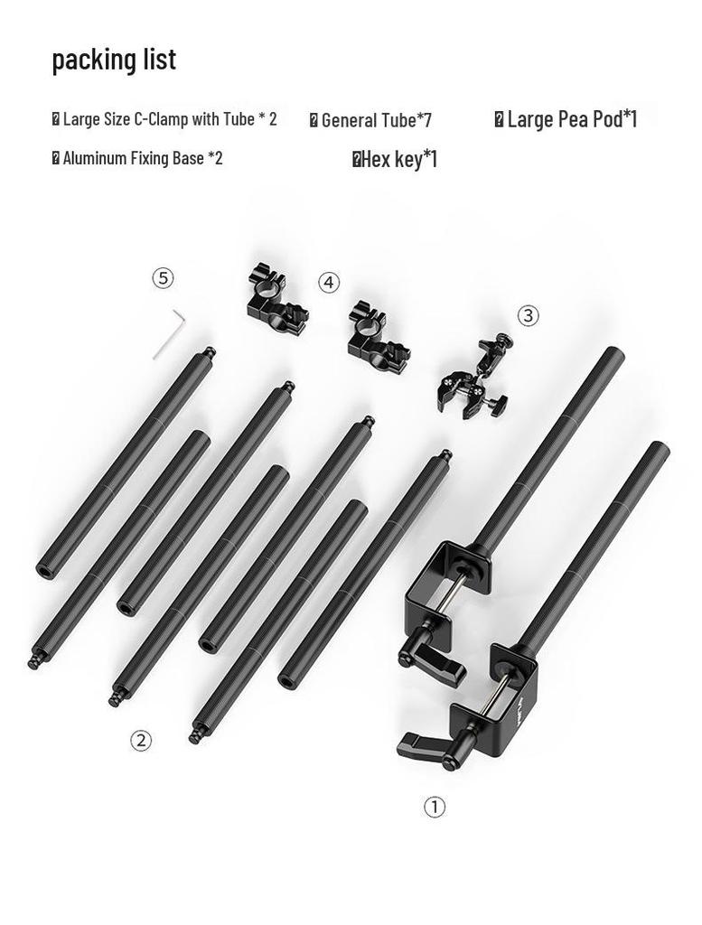 8Pro Basket LS15 Multi-functional Metal Desktop Stand with Telescopic Pole for Live Broadcasts