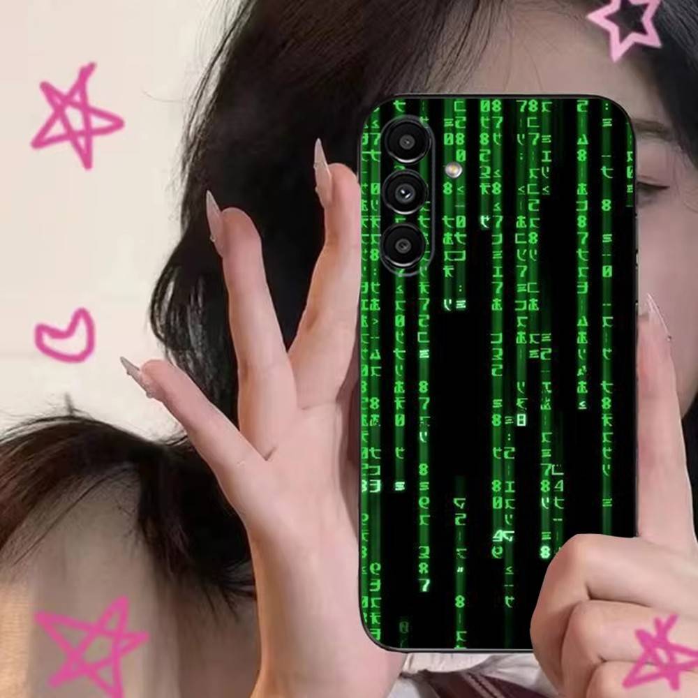 

Matrix Phone Case For Samsung S24,S21,S22,S23,S30,Ultra,S20,Plus,Fe,Lite,Note,10,9,5G Black Soft Cover Samsung S235G