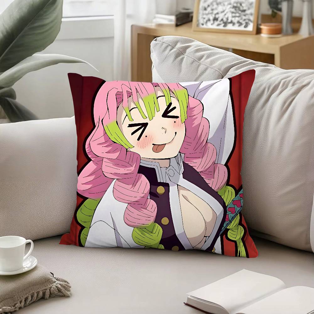 Niedlicher K-Kanroji Mitsuri Kissenbezug Kissenbezug Weich Niedlich Wurfkissenbezug Für Auto Sofa Kissenbezug Polyester Mit Reißverschluss