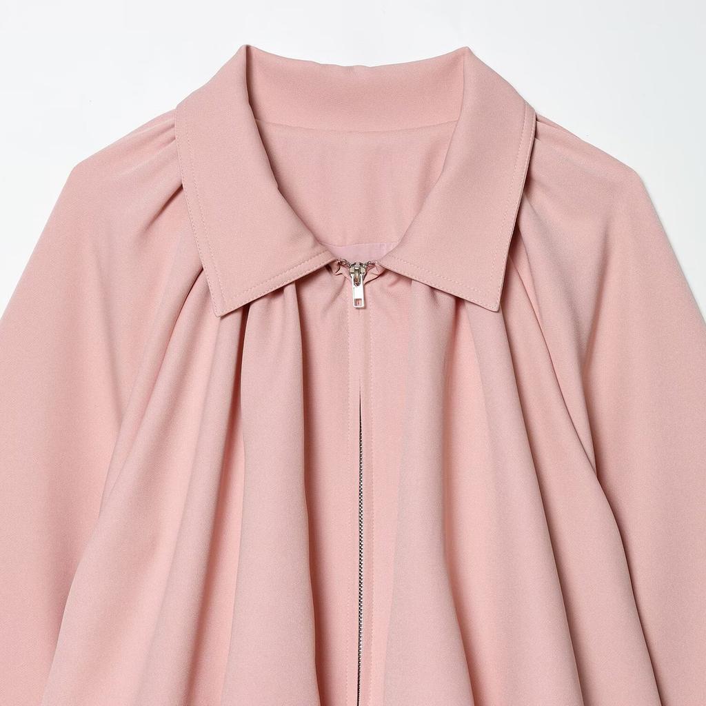 Stile europeo e americano, nuovi abiti da donna, giubbotto bomber a manica lunga con risvolto e maniche a palloncino 4434169