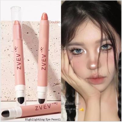 2 In 1 Pearlescent & Matte Eye Shadow Pencil Non-Smudge Highlighter Dual Tip Eye Shadow Pencil Trim Matte Eye Shadow Stick Eye Shadow Pencil Eye