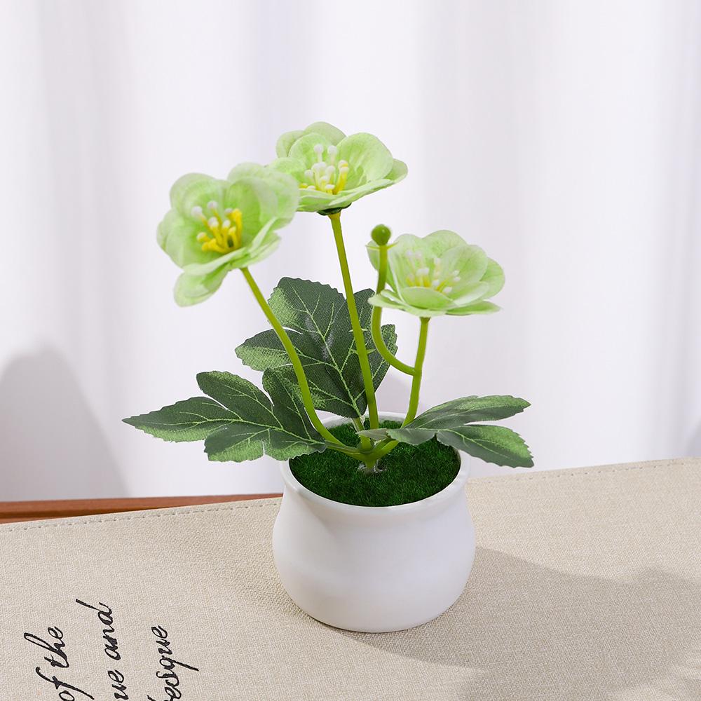 1Pcs Artificial Potted Plant Decoration 14cm Fake Plant Ornament for Home Table Bedroom Decor DIY Crafts Ornament Accessories