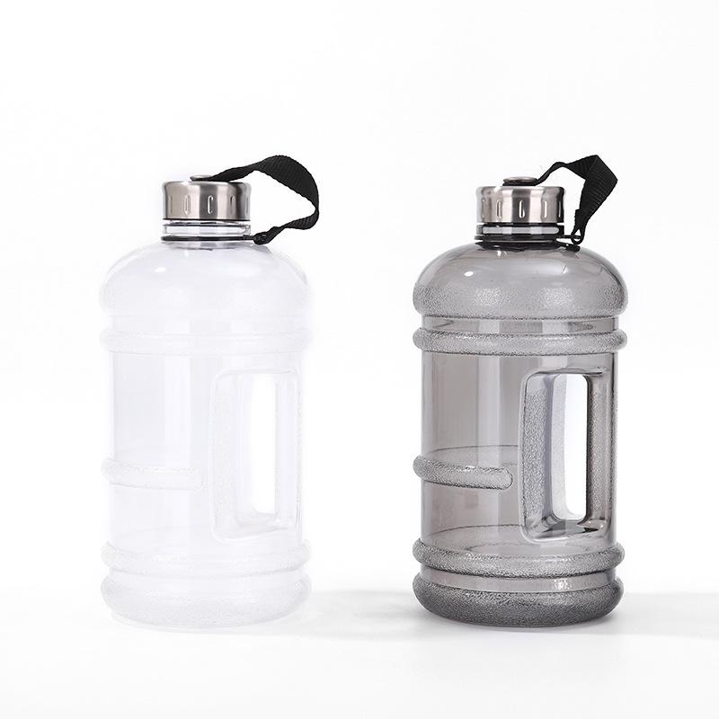 2.2L Durable Plastic Sports Water Bottle with Steel Lid - Drop-Resistant and Portable for Outdoor Use