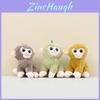 Adorable Plush Monkey Keychain Soft Toy Cute Cartoon Doll Bag Charm In Three Colors