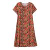 Elegant Long Dresses for Women Plus Size Loose Short Sleeve Vintage Dress Summer Middle-aged Women's Clothing
