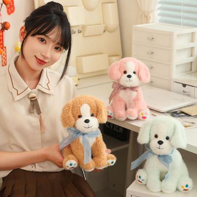 Girly Heart Pink Puppy Dog Doll Plush Toy Teddy Dog Doll Children's Soothing Ragdoll Birthday Gift