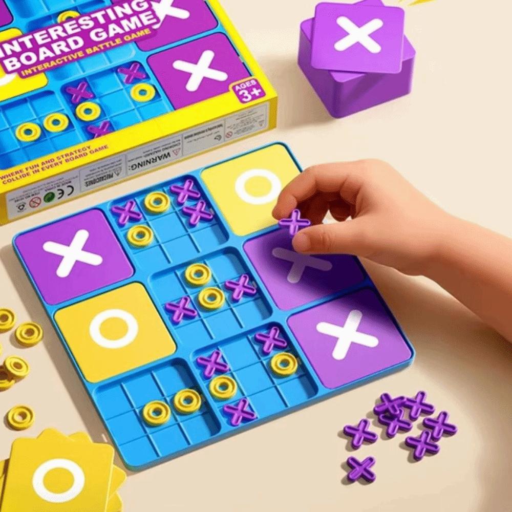 Montessori Montessori Puzzle Table Game Funny Nine-Square XO Game  Family Entertainment