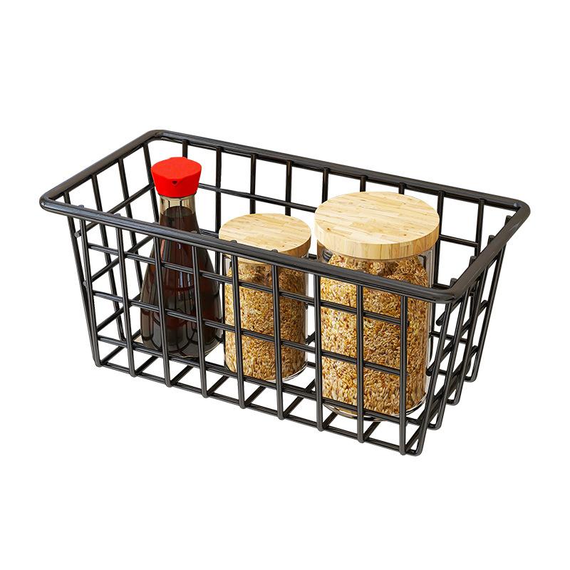 Multifunctional Finishing Wrought Iron Hanging Basket Toilet Bathroom Wall Hanging Storage Basket Kitchen Ginger Garlic Storage Basket