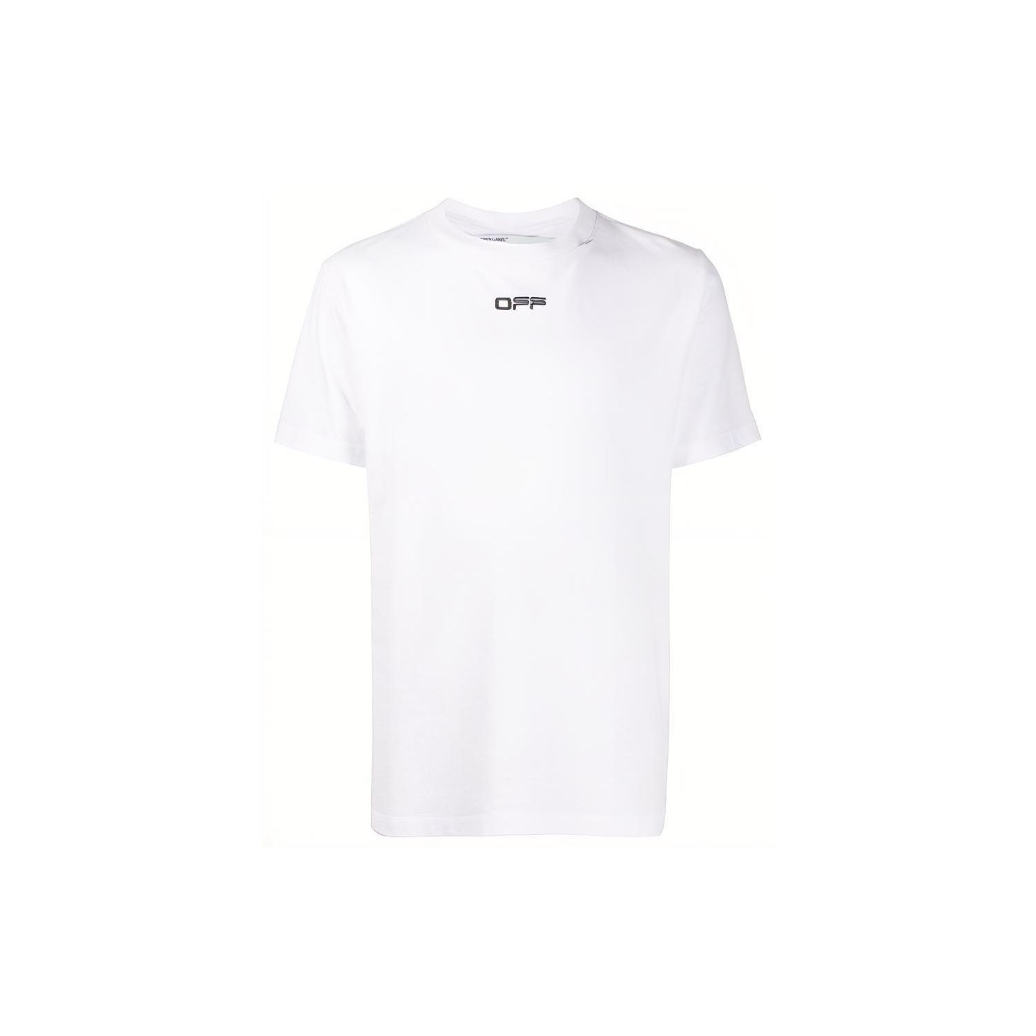 

Off-White Футболка Caravaggio Square Slim Fit, белая, черная, мужская, уличная, OMAA027S201850050188 S