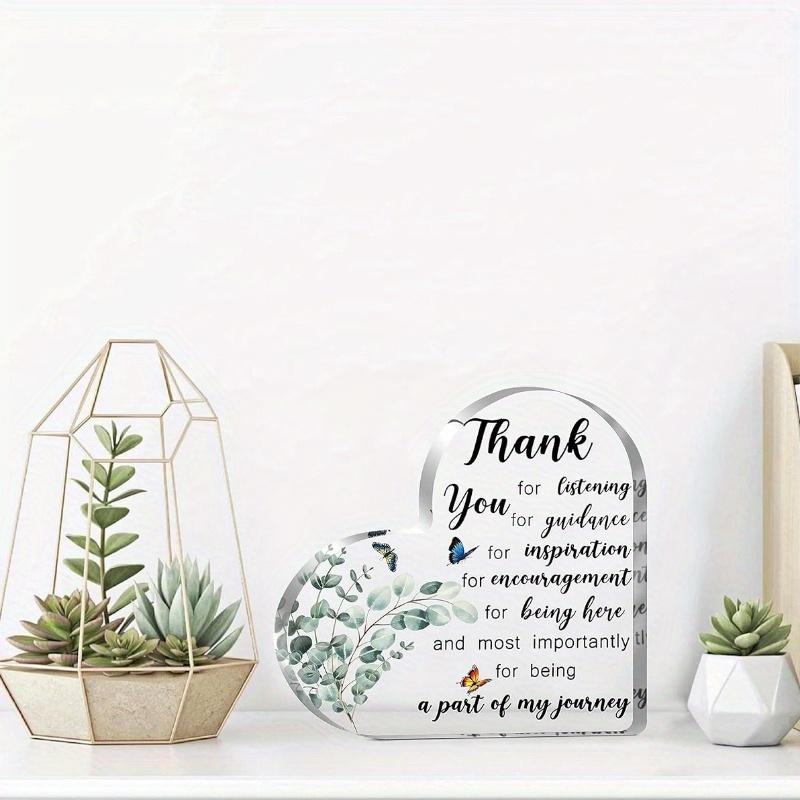 Thank You Heart Acrylic - Appreciation & Farewell Gift for Teachers & Coworkers