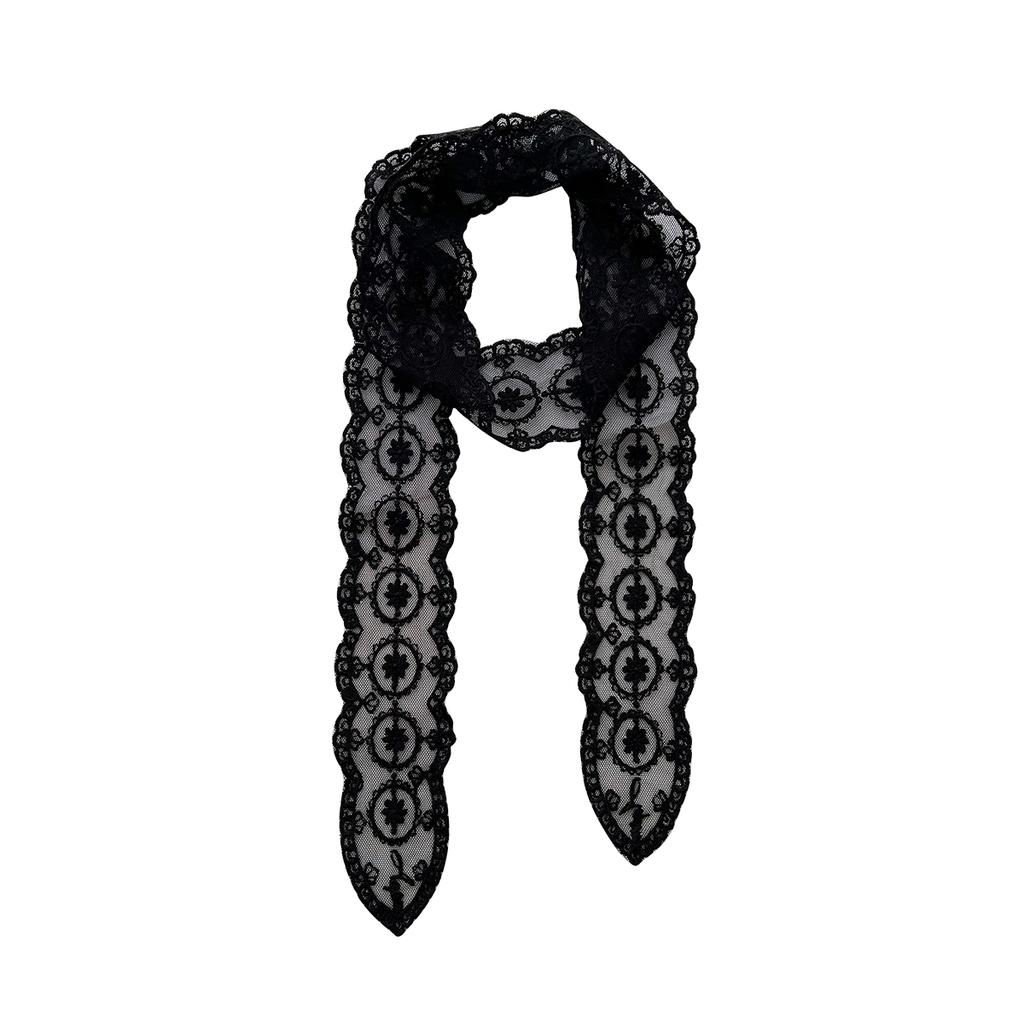 Narrow And Long Lace Belt Female Elegance Versatile Silk Scarf Multifunctional Decorative Hair Tie Ribbon Ribbon