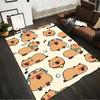 Tapis Dessin Animé Capybara Mignon pour Décoration de Salon Tapis Convient pour une utilisation comme antidérapant pour salon chambre canapés