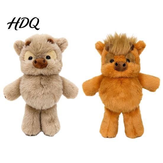 Cruelty-free Stuffed Toy Highland Cow Animal Soft Running Calf Plush for Kids Strong Stitched Cuddle Hugging Plushie Boys Girls Portable