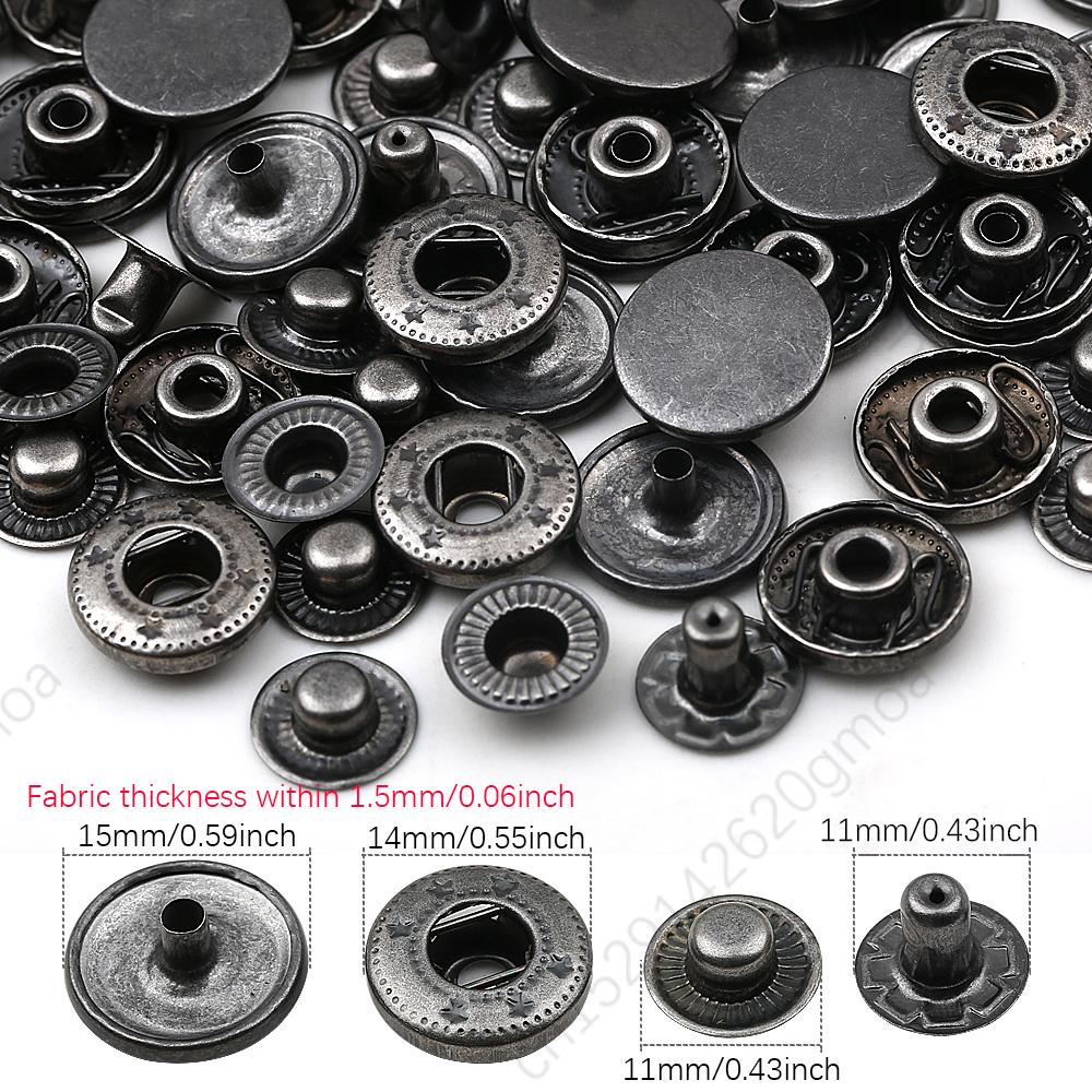 

20 комплектов/упаковка 10-15 мм металлические кнопки швейные принадлежности кнопки Botones кнопки для одежды сумки кожаные кнопки давления застежки 20Sets