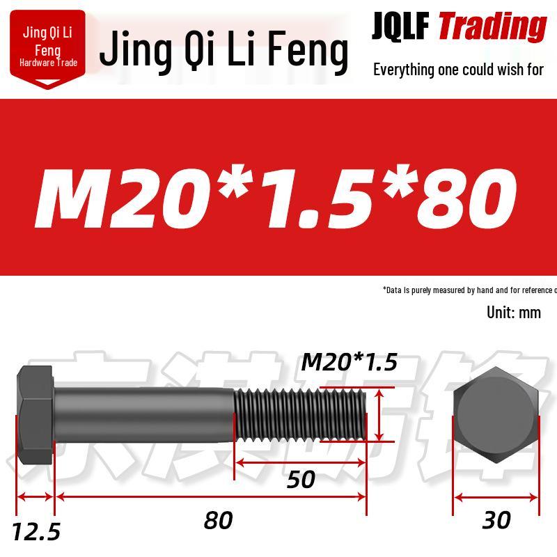 M8-M27 Sechskantschraube mit Feingewinde, Teilgewinde für Maschinenbau, Festigkeitsklasse 12.9