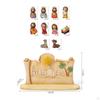 Cartoon Nativity Display Figurines Suitable for Giving Resin Christmas Manger Set Multicolor without