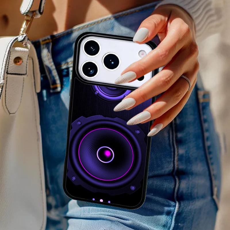 Massive Music Speakers Soft Phone Case For iPhone 17 Air 14 15 13 12 Max Cover For Apple 16e 11 Pro Max Plus Coque