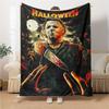 Halloween Horror Movie Poster Blanket Soft Throw Blanket For Home Bedroom Bed Sofa Travel Office Solid Christmas Blanket