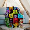 Personalisierte Decke mit individuellem Namen - Happy Tree Friends Druckdesign, Decke für Sofa, Bett, Reisen, Camping - Weich und Warm, Tolles Geschenk