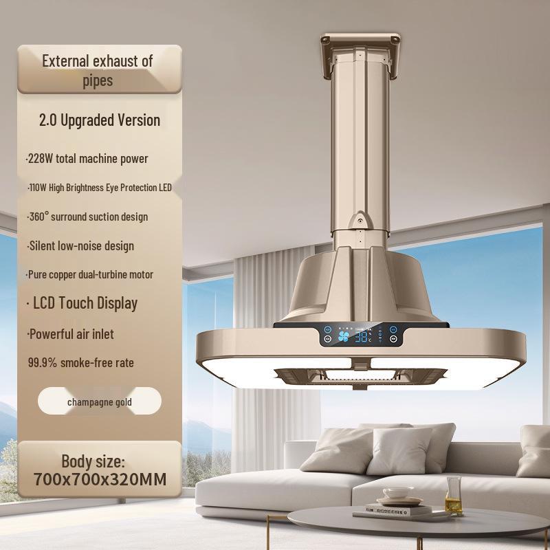 Remote Control Lifting Chandelier & Air Purifier for Chess, Card, and Mahjong Rooms