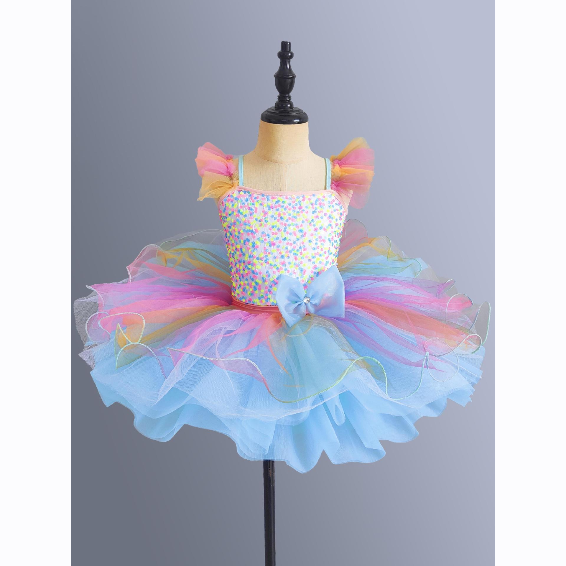 

Дитяча біла балетна сукня-пачка для дівчаток, джазова танцювальна пачка, дитяча 110cm