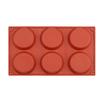 Stampi da Forno Rotondi in Silicone a 6 Cavità Stampo Cilindrico Rotondo Antiaderente Stampo da Cucina per Cupcake Whoopie Pie Hamburger YY22