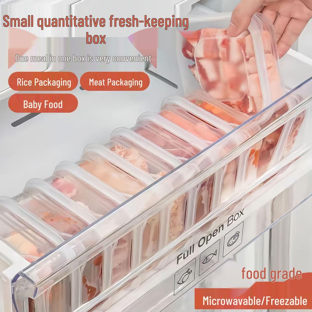 350ML Transparent Multipurpose Freezer Storage Box for Meat, Fruit, and More - Food Grade, Sealed for Freshness