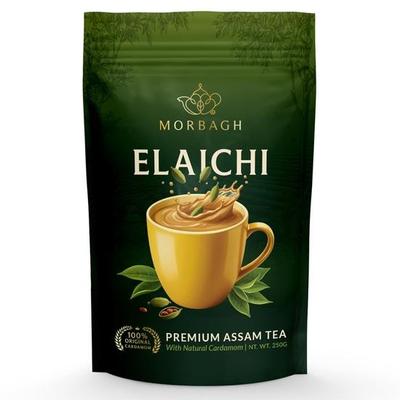 MORBAGH Elaichi CTC Black Tea, Assam Tea Leaves with Cardamom, 250g, Low Caffeine, Vegetarian, No Artificial Flavours, Pack of 2