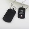 Her King & His Queen Couple Military Card Necklace  Pendant Valentine's Day Wedding Anniversary Crown For Man Women Jewelry Gift