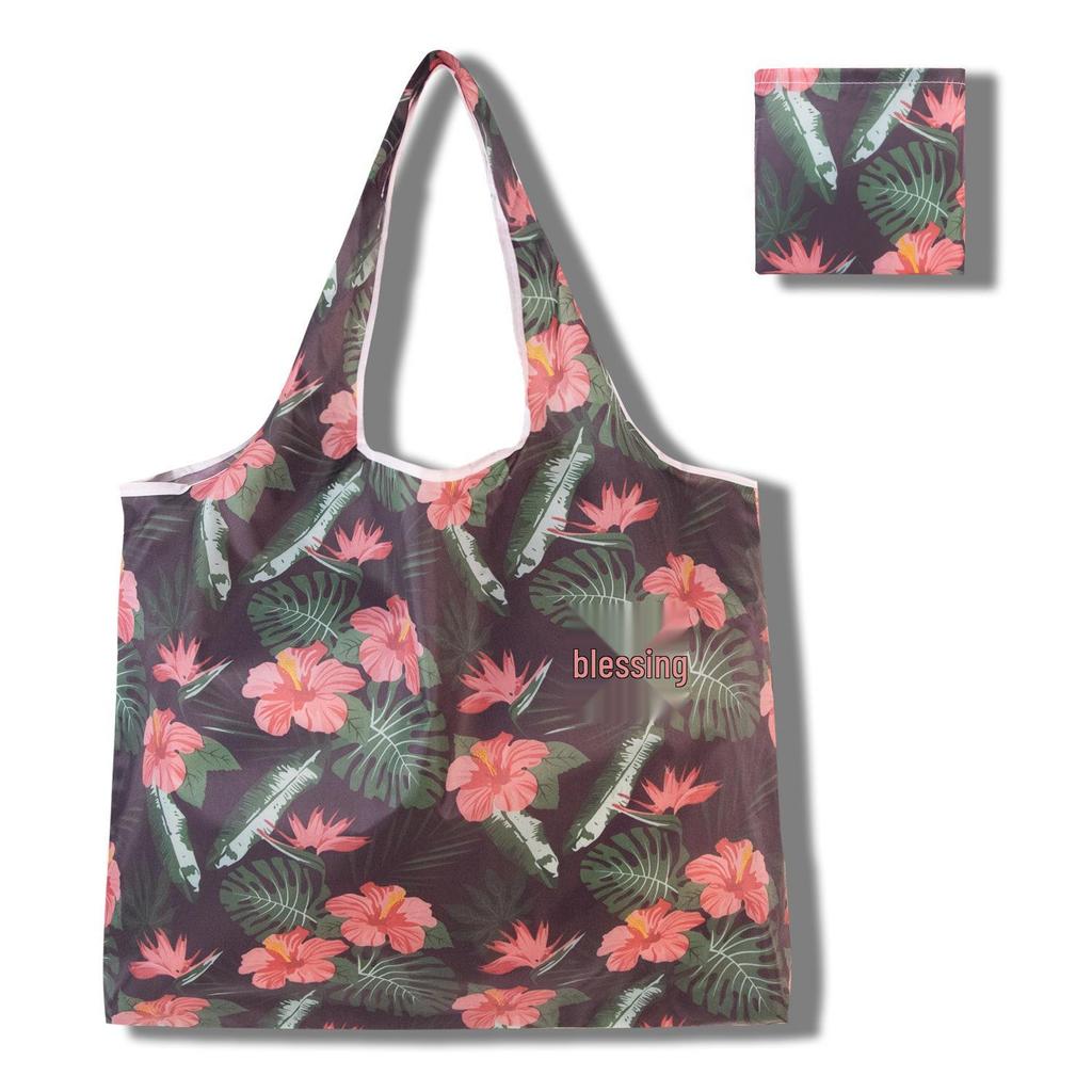 Eco-Friendly Large Capacity Foldable Tote Bag - Creative, Portable, Printed, and In Stock