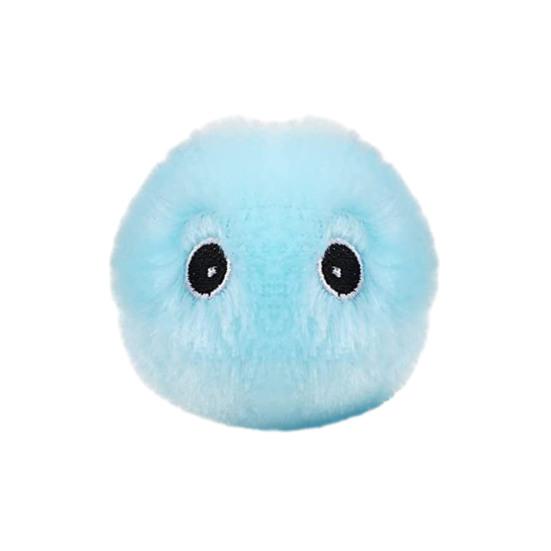 

Чирикающий мячик игрушка для кошек Пушистые плюшевые мячики со звуком Интерактивный помпон синий