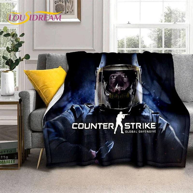 Counter Strike Game,CS GO,Gamer 3D Blanket,Soft Throw Blanket for Home Bedroom Bed Sofa Picnic Travel Office Cover Blanket Kids