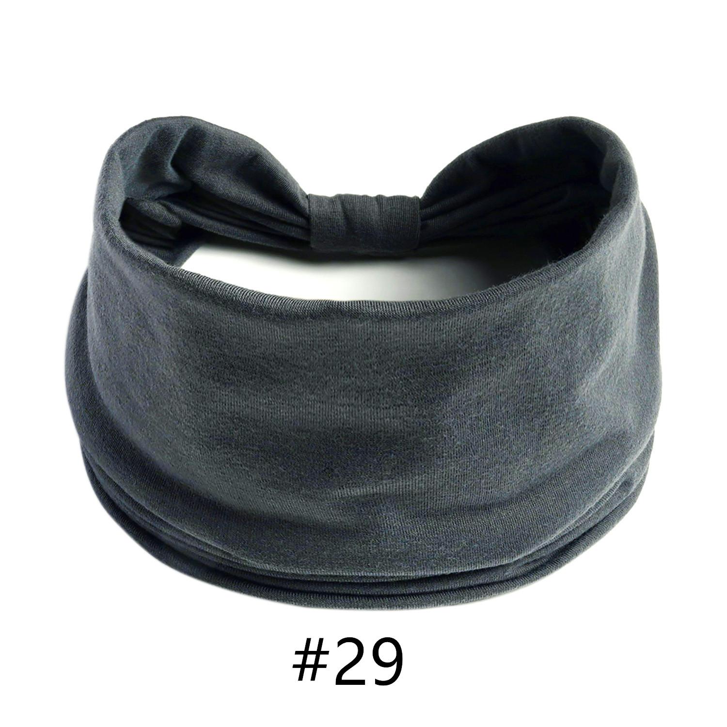 

Тюрбан для голови Одноколірні вузли Широкі пов язки для жінок М які бавовняні спортивні еластичні гумки для волосся Аксесуари Бандана для йоги Бандаж