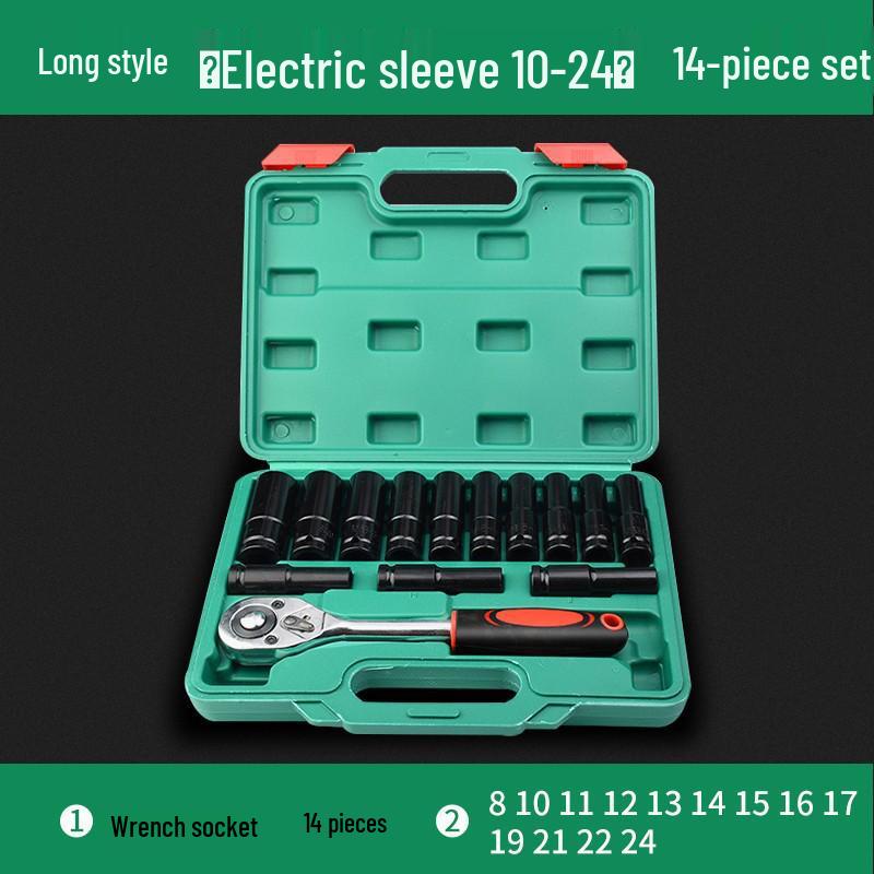 Extended Electric Hex Socket Hand Drill and Impact Wrench Tool Set