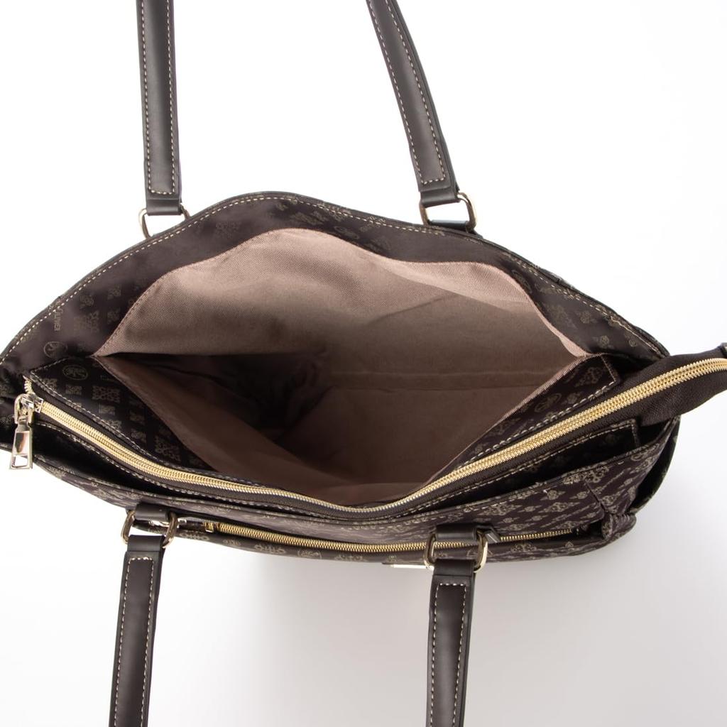 Christian Olivier Multifunctional Tote Bag, Water-Repellent, Jacquard Weave, A4 Size Compatible, 7939 (Chocolate)