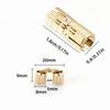 8PCS 8mm Cabinet Hinge Brass 180 Degree Opening Angle Barrel Hinge With Screws Invisible Furniture Hinge Cabinet Installation