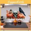 Halloween Theme Pvc Wall Sticker With Pumpkin Skull Maple Leaf For Living Space Decoration