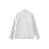 Li Ning Solid Color Letter Print Logo Stand Collar Zip Jacket Men Jackets White AWDR313-4