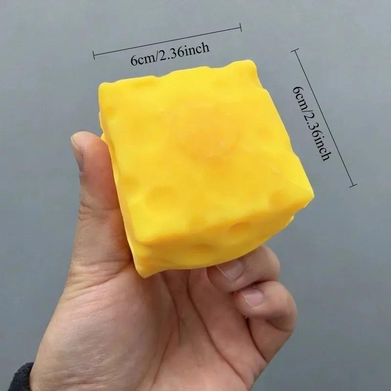 Giant Cheese Squeeze Toy Extra Large Size Cheese Squishy Fidget Toys Slow Rebound Shapeable Venting Ball For Adults Gifts