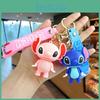 Adorable Cartoon Stitch Keychain For Girls Cute Couple Backpack Charm For Students